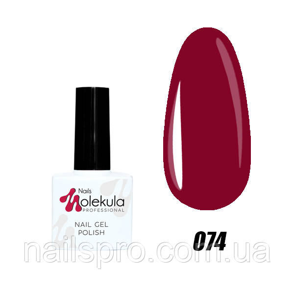Гель-лак для нігтів Nails Molekula Gel Polish № 74 Темно-червоний