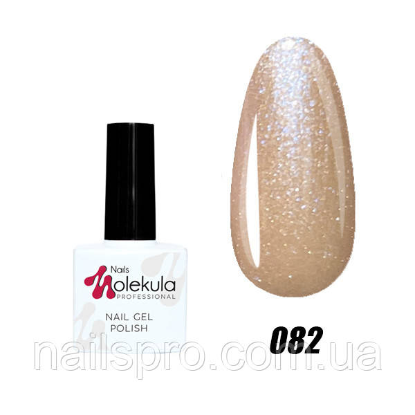Гель-лак для нігтів Nails Molekula Gel Polish № 82 Хамелеон персиковий із синім відливом