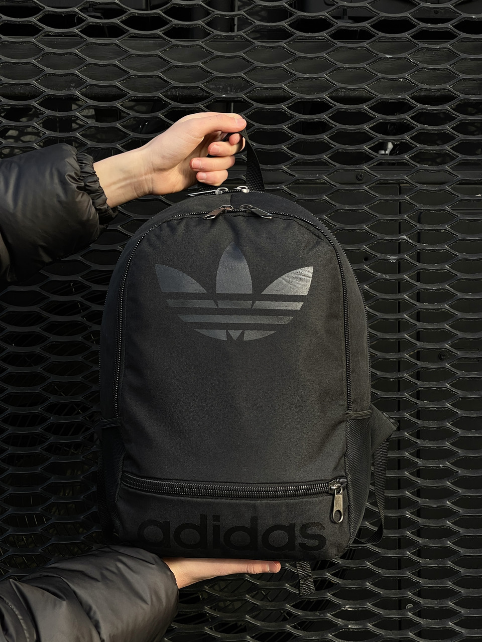 Рюкзак міський спортивний чоловічий жіночий Adidas чорний портфель сумка адідас