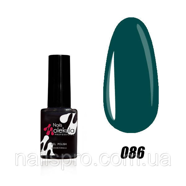 Гель-лак для нігтів Nails Molekula Gel Polish 6 мл №86 Темний смарагд