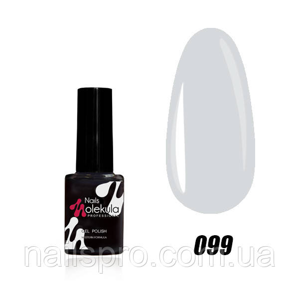 Гель-лак для нігтів Nails Molekula Gel Polish 6 мл №99 Світло-сірий