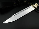 Бойовий ніж ручної роботи «Фінка #1» граб зі шкіряними піхвами нескладний 95Х18/58 HRC, фото 6
