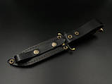 Бойовий ніж ручної роботи «Фінка #1» граб зі шкіряними піхвами нескладний 95Х18/58 HRC, фото 5
