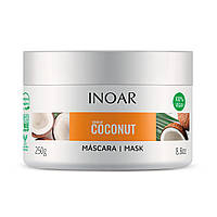 Маска для росту волосся без сульфатів Кокос та Біотин Inoar Coconut, Bombar coconut mascara, 250 г