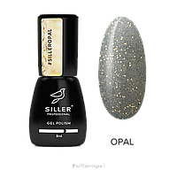 Гель-лак для ногтей Siller Professional Opal (прозрачный с золотыми блестками), 8 мл