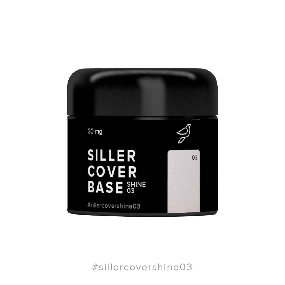 Siller Cover Shine Base №3 камуфлююча база (нюдовий з мікроблиском), 30 мл