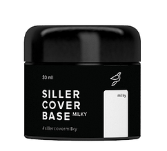 Siller Cover Base Milky — молочна камуфлювальна база для нігтів, 30 мл