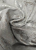 Шторная ткань Мрамор М-19 серого цвета (N21) Турецкие шторы с блеском