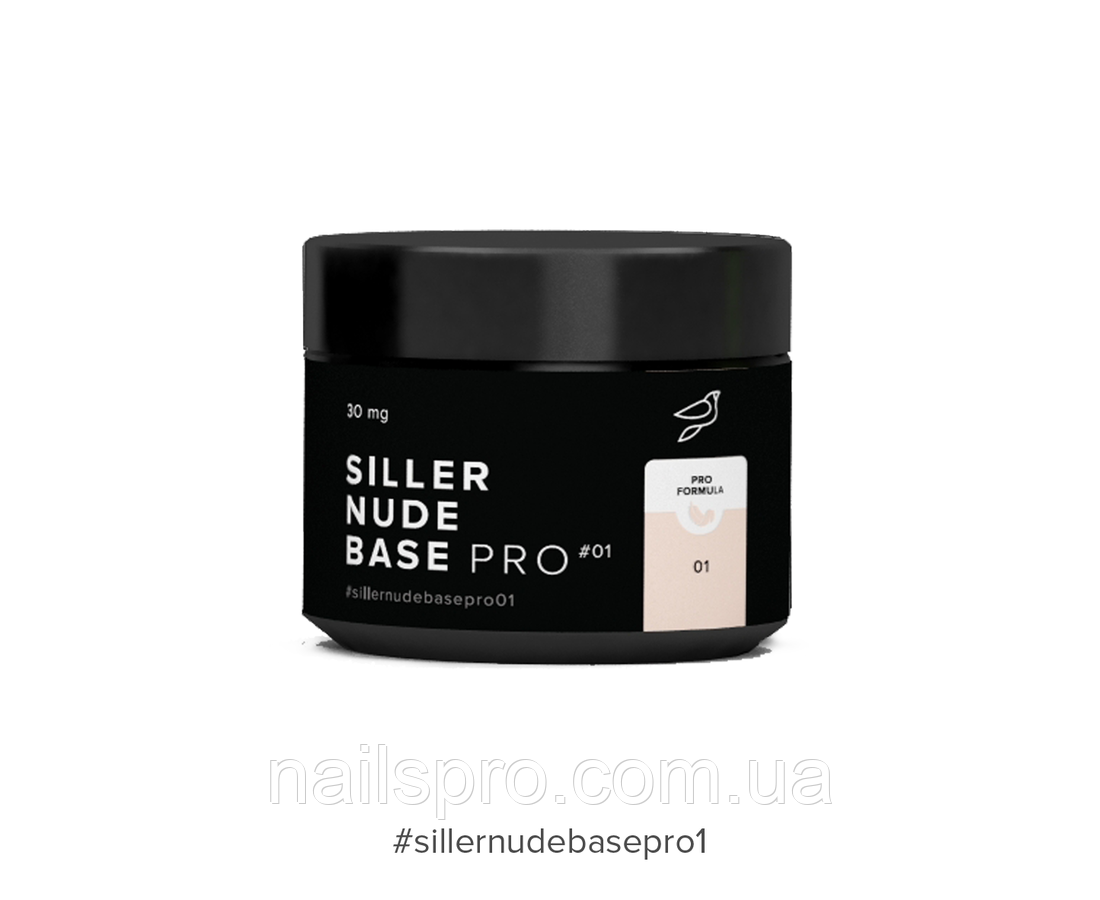 Siller Nude Base Pro №1 камуфлююча кольорова база (ніжно-персиковий), 30 мл