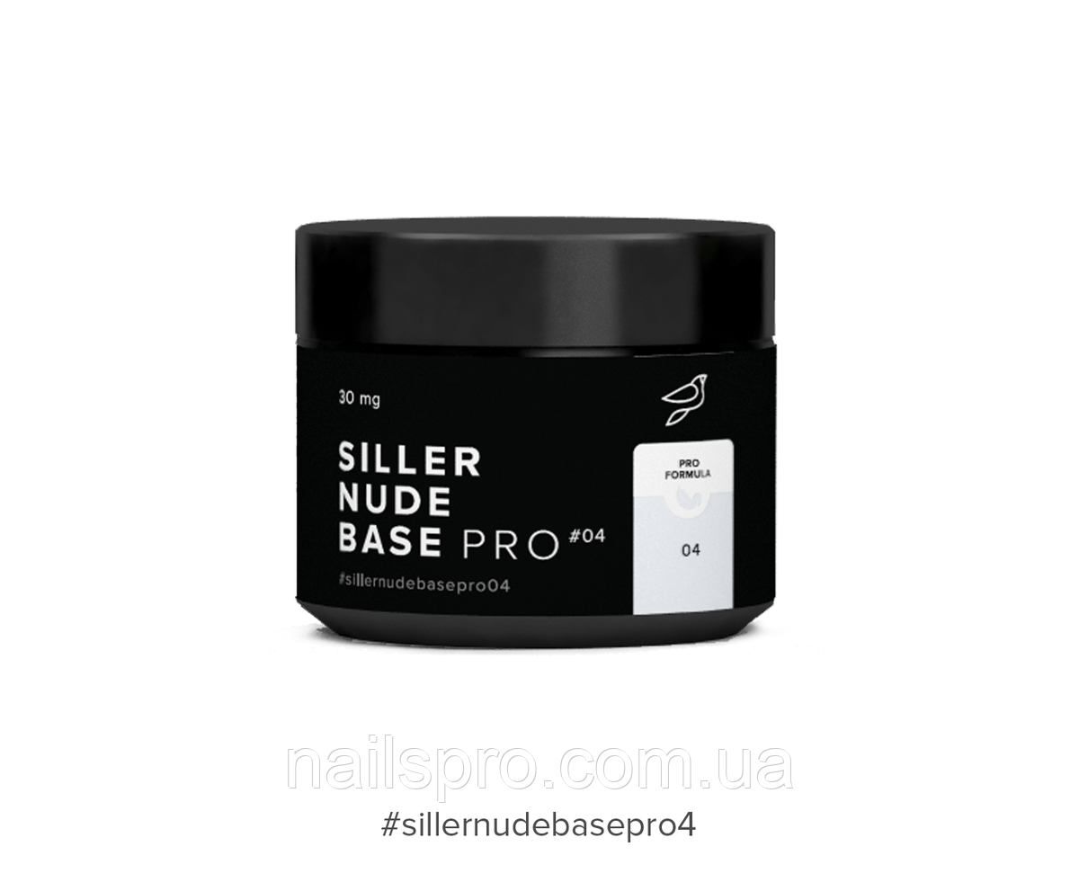 Siller Nude Base Pro №4 камуфлююча кольорова база (молочно-блакитний), 30 мл