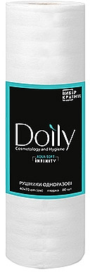 Рушники в рулоні Doily AQUA SOFT INFINITY 40х70 см  (80 шт/рул) з целюлози 50 г/м2 гладка