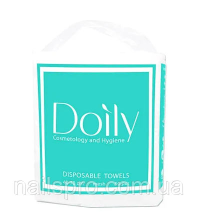 Рушники в пачці COMPACT Doily 40х70 см (50 шт/пач) зі спанлейсу 40 г/м2  гладка