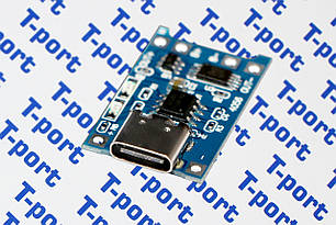 Модуль заряджання та захисту 1A Li-ion на TP4056 USB type-C