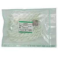 Капрон (нейлон, поліамід) кручений синій, білий в косичках 50м х10шт, OPUSMED® 2/0