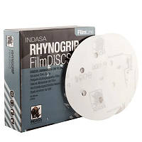 Круг шлифовальный на пленке Indasa RhynoGrip Film Line d150 мм, 6 отверстий, 50шт. - Р800 / P800 - P1500