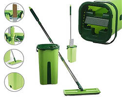 Швабра з відром автоматичний віджим КОМПЛЕКТ ДЛЯ ПРИБИРАННЯ, миття підлоги, відро з віджимом