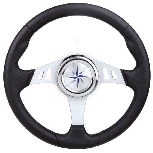 Купить Руль для катера яхты лодки Skipper 350 мм чёрный алюминий ...