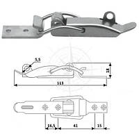 Защёлка рычажная судовая для лодки катера яхты 113 мм нержавеющая сталь Osculati 38.206.01