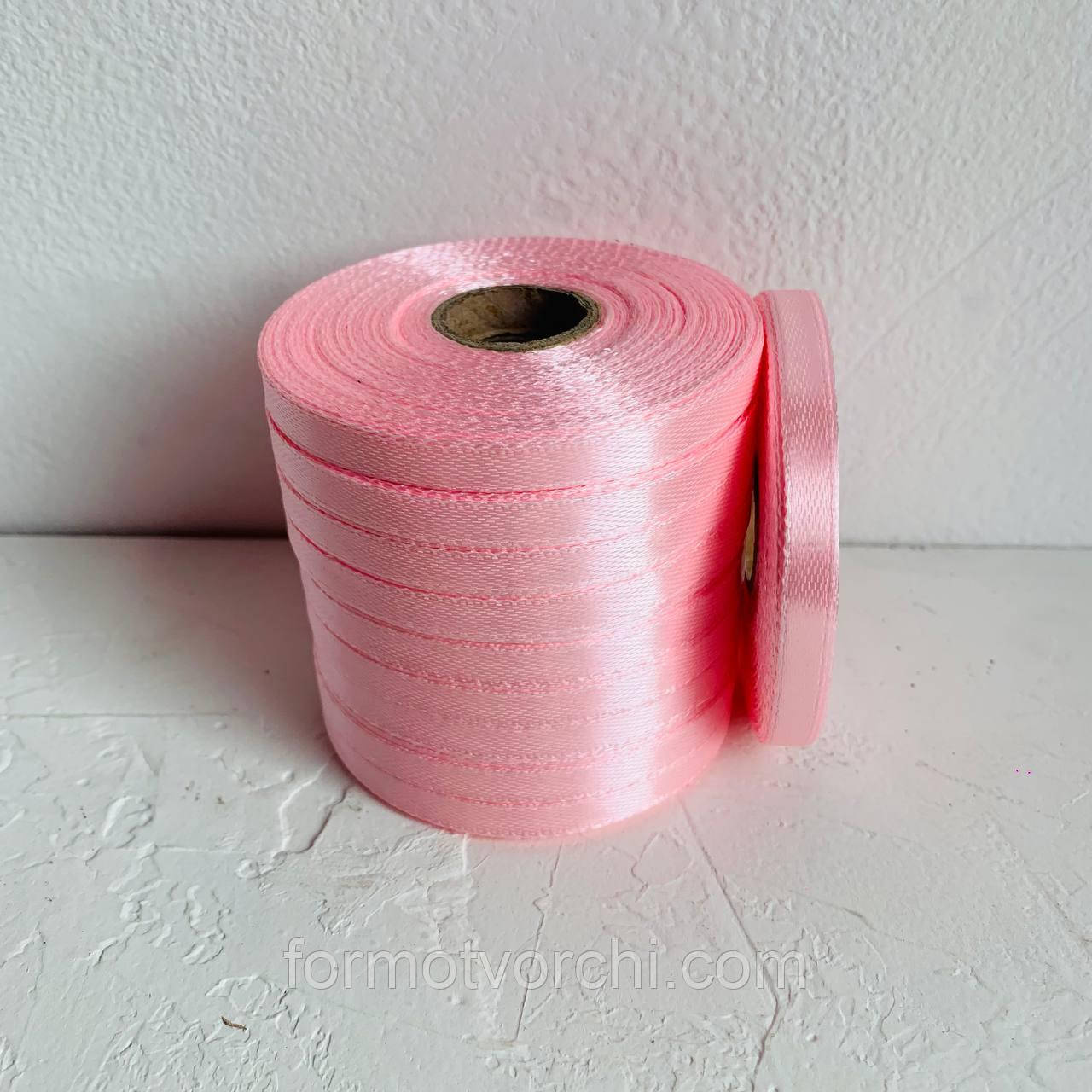 Стрічка атласна 6 мм "Рожева"