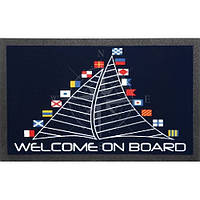 Коврик ворсовый входной Welcome On Board флаги 50х80 см Osculati