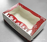 Коробка кондитерська для тістечка 250*170*80 новорічна, фото 3