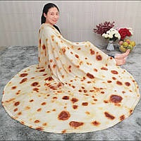 Плед буррито, теплое флисовое одеяло шаурма 150 см