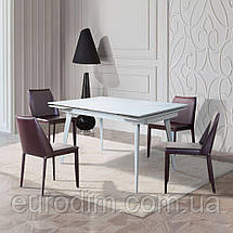 Hugo Carrara White стіл розкладної кераміка 140-200 см, фото 2