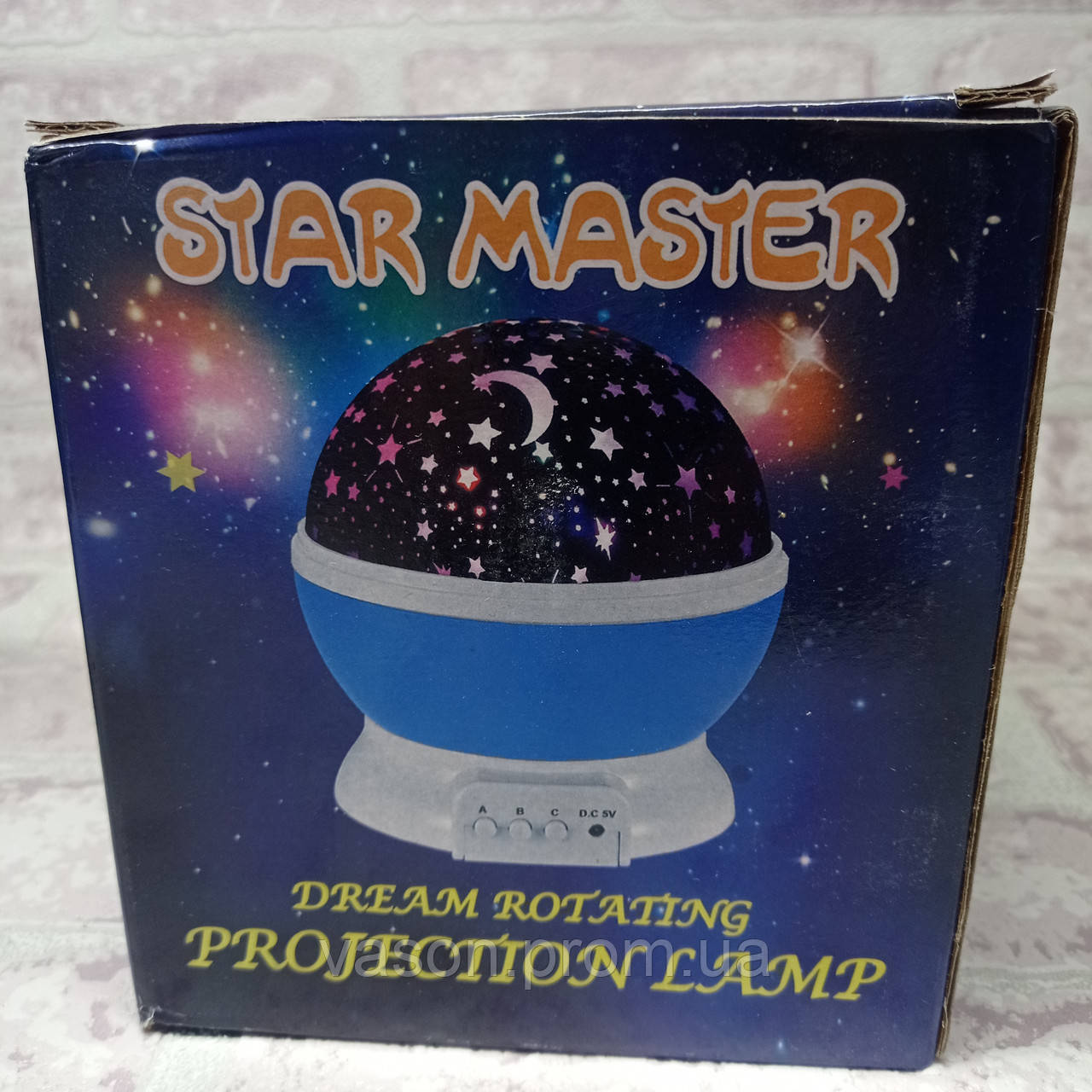 Нічник-світильник дитячий проєктор зоряного неба круглий диско-сушарка Star Master Дитячі світильники-нічники