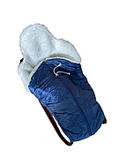 Хутряний конверт на санчата синій