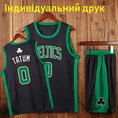 Баскетбольна чорна форма Татум 0 Бостон Селтикс Tatum Boston Celtics
