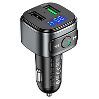 Автомобильное зарядное устройство + FM модулятор Hoco E67 Quick Charge 3.0 2USB Black