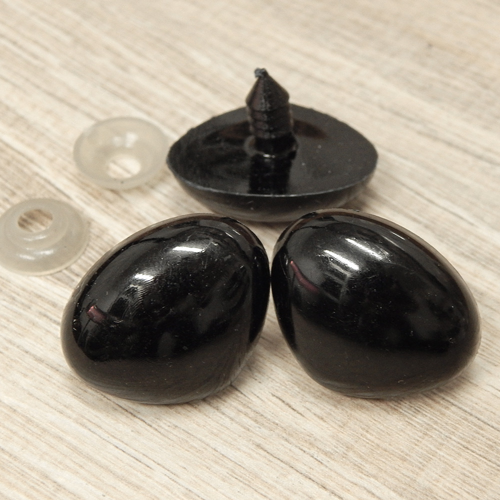 Носик для іграшок, 24*18 мм + кріплення, чорний