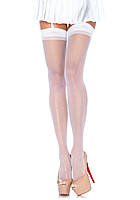 Высокие белые чулки Sheer Stockings от Leg Avenue 7грехов е