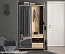 Стильна маленька прихожа купе 100 см у вузький коридор з дзеркалом і тумбою для взуття Таня купе Квадро Летро, фото 8