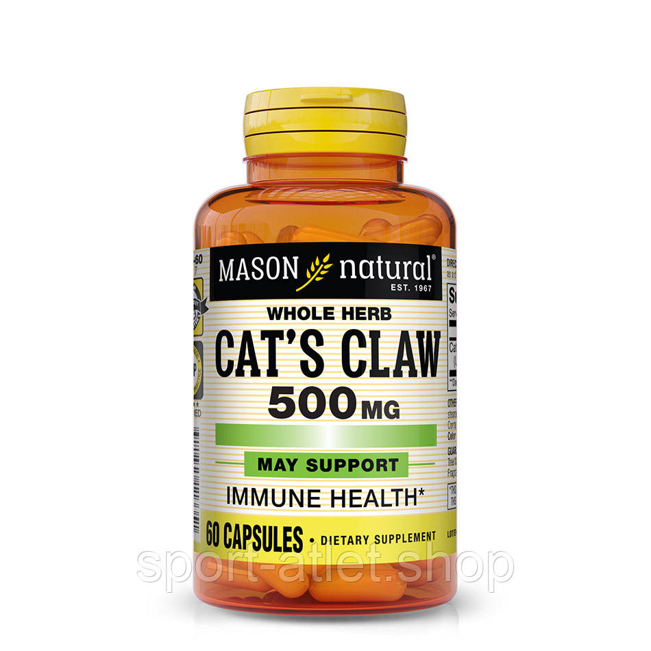 Натуральна добавка Mason Natural Cat’s Claw 500 mg, 60 капсул, фото 1