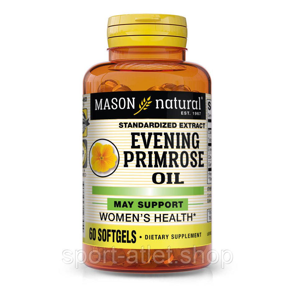 Жирні кислоти Mason Natural Evening Primrose Oil, 60 капсул, фото 1
