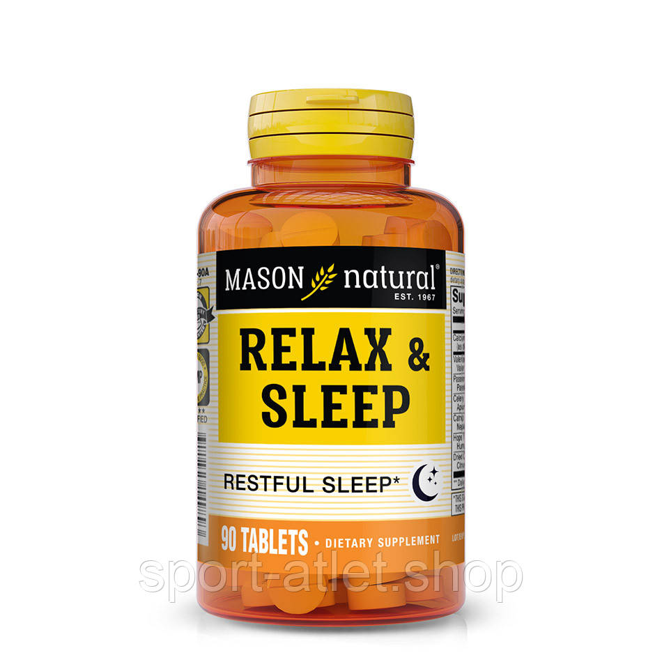 Натуральна добавка Mason Natural Relax and Sleep, 90 таблеток, фото 1