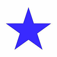 Маркировочная самоклеящаяся наклейка (этикетка, стикер) "Звезда" синяя (цвет в ассортименте). 30х30мм