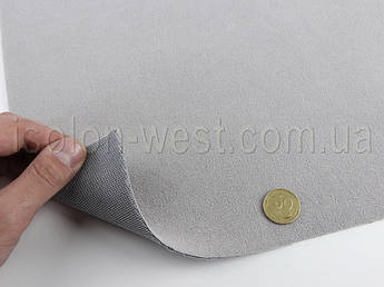 Відріз 0,8м, Стельовий автовелюр Frota 3, колір світло-сірий теплий на поролоні, товщ. 2,8мм шир. 180см, Польща