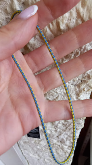 Шнурок нитка мілан у патріотичному забарвленні, фото 1