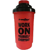 Шейкер Iron Flex Shaker work on yourself everyday (КРАСНЫЙ)(700 мл.)