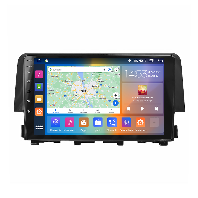 Штатна магнітола 9" Lesko для Honda Civic X 2015-2021 4/64Gb CarPlay 4G Wi-Fi GPS Prime IPS охолодження 7 шт., фото 1