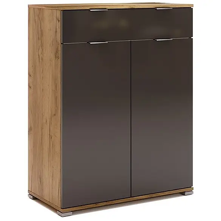 Комод 2 двері 1 шухляда Luna / Місяць Дуб Крафт — Мат Лава ТМ Міро-Марк, фото 1