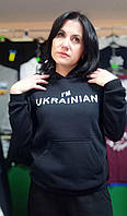 Худі (ЧОЛОВІЧЕ-ЖІНОЧЕ) "I'm Ukranian" (чорне)