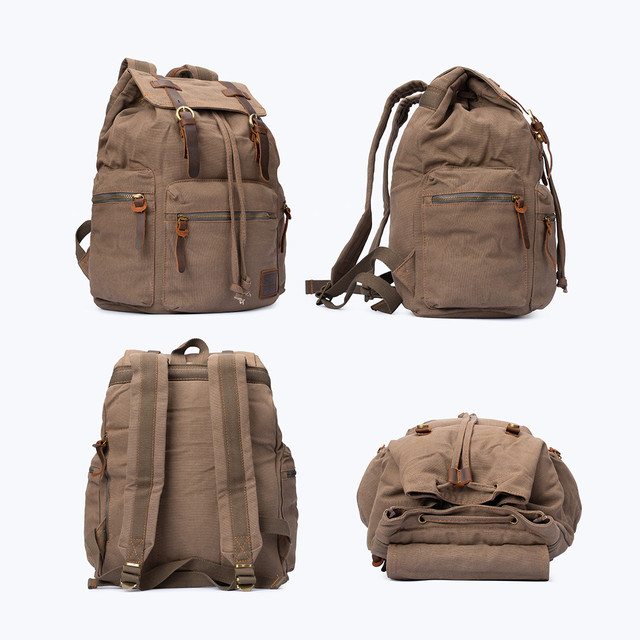 Фото рюкзак чоловічий Augur міський вінтажний хакі