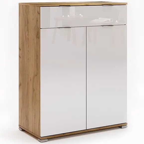 Комод в передпокій "Асті" білий глянець  2 двері 1 ящик TM Міро-Марк