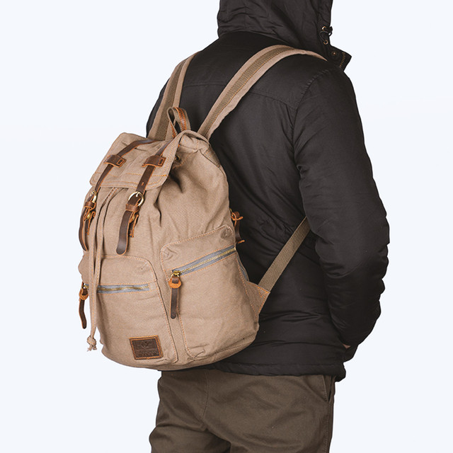 Фото рюкзак чоловічий Augur міський вінтажний хакі