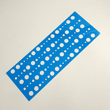 Бордюрний трафарет Кружочки (бульбашки) 9.5х26 см