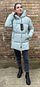 Жіноча зимова куртка, фісташка, фото 3
