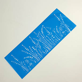 Бордюрний трафарет Кустики лаванди 9.5х26 см